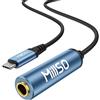 MillSO Adattatore per cuffie da USB C a 6,35 mm TRS 1/4 femmina a USB Type C Aux Audio Adapter 6,35 mm stereo jack adattatore per amplificatore, mixer, home theater, smartphone, laptop, cuffie da 6,35