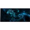 Silent Monsters Tappetino Mouse XXL 90 x 40 cm, Grande, Drago, con Bordo Cucito, Durevoli, antiscivolo e silenzioso, gioco, ufficio, casa, lavabile, arrotolabile, Tappetini per il Gaming Mousepad