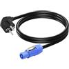 CERRXIAN 3.2FT Cavo di conversione da spina UE a Powercon AC, cavo di alimentazione per altoparlanti audio a 3 pin da 1,5 mm² 15AWG a 90 gradi da Cee 7/7 maschio a Powercon tipo A (1m)