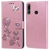 PKQTOP Cover per Huawei P Smart Plus 2019/Honor 20 Lite Custodia,Carta Fessura, Supporto Stand,Silicone TPU,Flip Protettiva Case per Huawei P Smart Plus 2019(6.21)