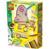 SES Creative 14038 - Porta delle fate ispirata alla natura, kit creativo per bambini dai 5 anni in su, include mini porta in legno e accessori per un facile montaggio