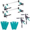 wolfcraft Set di Montaggio per Telaio Porta PRO, 8 Pezzi - Per Montaggio, Allineamento e Fissaggio di Telai Porta DIN 18101 600-1000 mm, per Porte 610/735/860/985 mm - 3679015