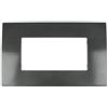 A2ZWORLD Placche Compatibile Con Vimar Arke, Placche Da 4 Moduli/Posti, Colore Acciaio Scuro