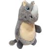 JACK AND VANILLA, Giocattolo di Peluche Rinoceronte Grigio per Cani e Gatti 18 cm, Morbido e Durevole, con fischio Integrato, Facile da Pulire, Ideale per Il Gioco e l'interazione