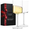 Elixir Glassware Calici Vino Bianco - Set di 2 Bicchieri Vino Rosso o Bianco Grandi - Regalo Esclusivo Per Lei, Lui, Matrimonio, Anniversario, Natale, Compleanno - 400 ml, Cristallo Premium
