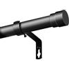BellaHills 1 Pezzi Bastone per tenda con cappucci e supporti, 76-230 cm, 25mm di diametro, impermeabile e antiruggine, regolabile bacchette per tende, asta decorativa per camera da letto, Nero