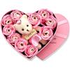 LGWJHCY Set Regalo Rose Rosa, Scatola Regalo Rosa Eterna10 pezzi Barba, Bouquet Regalo Festa Regalo Compleanno Matrimonio, Scatola Regalo Simulazione Fiori.