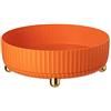 Kueohse Mensola girevole, portaspezie, contenitore per spezie, piatto girevole per spezie domestiche, colore: arancione