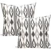 TRESMESTRES Federe Cuscini per Divano Grandi e Piccoli - Ikat Mediterraneo - Federe Cuscini per Arredo Rettangolari e Quadrati - Fodere Cuscini 50x50 per Divano - Pack 2, Grigio