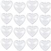 Jangostor 20 Confezioni Ornamenti a Cuore Trasparenti Palline da Riempire, Decorazioni di San Valentino in Plastica Fai-da-Te (6,5 cm)