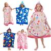 BITOYO Asciugamano Poncho da Bambino, Poncho da Bagno Telo da Spiaggia per Bambini Extra Large Teli Mare in Microfibra Accappatoio con Cappuccio per Bambine e Bambini, Altezza 120-170 cm (Unicorno)