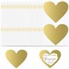 ZYDYRX 100 Pezzi 6*7cm Adesivi Gratta e Vinci Forma Cuore Gratta e Vinci Autoadesivo Adesivi Gratta e Vinci Oro Etichette Scratch Off a Forma Cuore Scrapbooking Cartoline Biglietti D'auguri Matrimoni