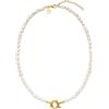 Purelei® Collana con ciondolo perla - Gioielli in acciaio inossidabile placcato oro 14K - Collana resistente all'acqua per donne - Gioielleria di moda per il tuo look individuale