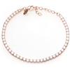 Louis Ciocchetti dal 1887 Bracciale Tennis Argento Rosato 925 con Zirconi 5A, Gioiello Elegante Regolabile Donna, Idea Regalo Raffinata con Packaging Lusso, Qualità Made in Italy