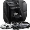 Spigen Tesla Model Y (~2024) Model 3 (2021-2023) Bracciolo Scatola Portaoggetti Nascosta, Organizer di Braccioli Console Centrale Accessori Tesla - Carbon Edition