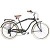 Via Veneto Bazam Via Veneto the original - Bicicletta Cruiser Uomo Sun on the Beach Man 26", Cambio a 6 Velocità, Taglia 47, Black Matt, Retrò Vintage in Alluminio | VV790M
