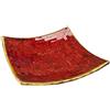 GURU SHOP Guru-Shop Ciotola Quadrata a Mosaico, Sottobicchiere, Ciotola Decorativa, Fruttiera in Vetro Ceramica Fatta a Mano - Design 1, Rosso, Dimensioni: Grande (30x30 Cm), Bocce