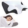 Homgo Orthosleep Cuscino memory foam cervicale, Cuscino Ortopedico Cervicale Serenium per Alleviare Il Disagio al Collo, Cuscino Ergonomico con Federa Sfoderabile per Una Facile Pulizi (Black)