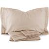 Laura Biagiotti Completo Lenzuola Valencia Flanella Matrimoniale Maxi W107 Beige