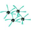 vhbw 4X Spazzola Laterale Compatibile con Vorwerk Folletto VR300, VR-300, VR-200, VR-7, VR200, VR7 Robot aspirapolvere - Set spazzole, Verde/Nero