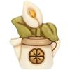 THUN - Mini annaffiatoio con calla - ceramica - Collezione Bomboniera - 4.6 x 3.3 x 6.1 cm