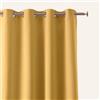 ROOM99 Tenda con occhielli argentati, Aura, 140 x 300 cm, larghezza x altezza, moderna Curtain per soggiorno, camera da letto, senape, 1 pezzo