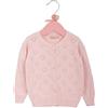 Minora Cardigan a forma di cuore per bambine e ragazzi, di alta qualità, scollo rotondo, unisex, 6-24 mesi, Polvere, 18 mesi
