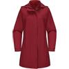 Generic Giacca impermeabile da donna con cappuccio, giacca a vento con cerniera, a maniche lunghe, tinta unita, impermeabile, con tasche, casual, ampio, trench autunnale, Vino #1., M