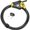 Master Lock 8413DPF Python, Lucchetto a cavo con chiave, 1 pezzo, nero e giallo, 1,8 m x 0,95 cm di diametro