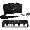 MusicalStore2005 Kit Tastiera SA-51, Borsa e Tracolla e Alimentatore Compatibili, Mini Tastiera 32 Tasti Polifonica 8 Voci, Nero/Bianco - Perfetto per Bambini e Studenti MusicalStore2005