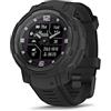 Garmin Instinct Crossover - Solar Tactical, Smartwatch ibrido, 45mm, Ricarica solare, Rugged design e Lancette Super-Luminova, Autonomia 70 giorni, +30 app multisport, GPS, Funzioni tattiche (Black)