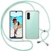 ISOI Cover con Cordino per Samsung Galaxy A26 5G, Custodia Trasparente con Collana Tracolla Laccio Collo Ultra Sottile Morbido TPU Silicone Antiurto AntiGraffio Case, Verde
