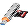 Oblinple Lettore di Schede SD USB 3.0, Micro SD Card Reader, Adattatore per Schede di Memoria OTG per TF SDHC, SDXC, MMC, Compatibile con MacBook Pro Air, PC, Samsung, Android, Windows