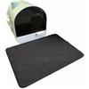 RUILBJM Tappetino Gatto Tappetino Per Lettiera Mat Gatti Grandi Fori Impermeabile Doppio Strato Cat Litter Mat Lettiera Gatto A Nido D'Ape Gattino Semplice Colore Unito Pet Rug (Nero,30x30 cm)