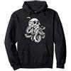 Blinkies - Teschio di polpo vintage Polpo Skull Monster Kraken Cthulhu Skull per uomini e donne Felpa con Cappuccio