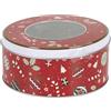 LILY COOK, KP0049, Scatola di Metallo con 10 formine per Biscotti assortite per cuocere al Forno, Design festoso Rosso e Bianco, Ideale per Gli Appassionati di Cucina, Dimensioni: 20x15 cm
