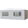 Lifetime Garden Gazebo 3x6 M - Tendone da Esterno - Capannone per Esterno - Pergola da Giardino per Esterni - Tende per Feste con Pareti Laterali e Finestre - Bianco