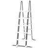Intex 28077 - Scaletta Deluxe con gradini removibili per Piscina, Acciaio e Plastica, Grigio, 132 cm