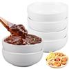 WIYETY 6 ciotole per salsa in ceramica, per sushi, ketchup, salse, dessert, snack - bianco, 9 x 4 cm