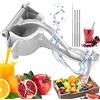 AOOGON Spremi Melograno, Lega di Alluminio Leggera Spremiagrumi Manuale, Professionale Succo di Limone Pressa con 3 cannucce in acciaio inossidabile e una spazzola per la pulizia per Agrumi, Arance