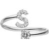 Purelei® Anello con lettere - Acciaio inox durevole - Anelli impermeabili regolabili da 50 a 60 - Gioielli alla moda per il tuo look personalizzato