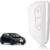 TOOMUME Cover Chiave Silicone, Custodia Chiave Adatto per VW Volkswagen Golf 8 Cupra Formentor Born Seat Leon Ateca Skoda Octavia Enyaq ID3 ID4, Copri Chiave Bordo Oro & Argento Texture Pelle
