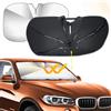Qoosea Parasole per Parabrezza, Pieghevole con Protezione UV, Compatibile con Auto, SUV e Camion, Dimensioni 51*28 Pollici