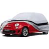 Holthly 10 strati Telo Copriauto per FIAT 500/Abarth 500 595(2010-2025),100% copertura auto impermeabile,Telo Copri Auto per Esterno,impermeabile,protezione UV,antivento,antipolvere.