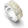 DUR Schmuck DUR Usedom R4684.52 - Anello in argento Sterling 925 con sabbia lavica, misura 52, colore: Argento/Nero, Argento sterling