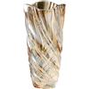 Duscdesp Vasi in vetro per fiori, vaso di cristallo alto 24,1 cm, grande vaso per fiori color ambra, vaso di vetro personalizzato per fiori, decorazione per la casa e regali di nozze Amber