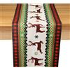 NQEUEPN Runner da Tavola Natalizio, 180x35cm Tovaglia di Natale in Reticolo di Alce per la Decorazione della Tavola per Feste di Compleanno per Baby Shower di Nozze