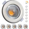 Wondlumi 6x Faretti LED da Incasso per Cartongesso Dimmerabili,10W Equivalenti a 100W 850LM,Foro 65-85mm Luce Calda 2700K per Cucina,Interno,Faretti Led Soffitto COB 220V