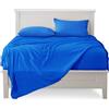FARFALLAROSSA Lenzuola Singolo Completo, Materiale 100% Puro Cotone, Lenzuola e 1 Federa da Letto, Biancheria da Letto, blu reale