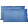 FARFALLAROSSA Coppia di Federe 100% Puro Cotone 50X70 CM, Set di 2 Tessuti per Cuscino Letto Made in Italy, Chiusura a Busta, Tinta Unita, Misura Standard - Blu Reale